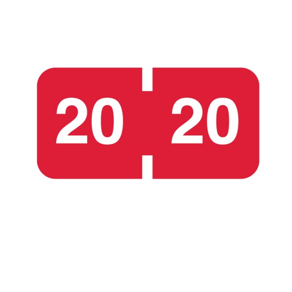 Nevs 2020 Barkley Year Bands 3/4" x 1-1/2" Red Reverse XY-R-2020-A - main